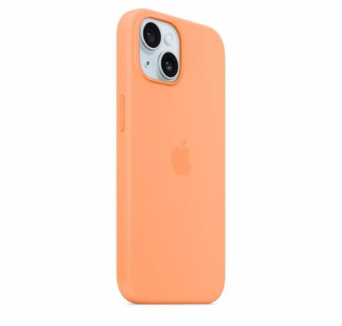  Coque en silicone avec MagSafe pour iPhone 15 - Sorbet à l’orange  Apple