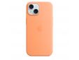  Coque en silicone avec MagSafe pour iPhone 15 - Sorbet à l’orange