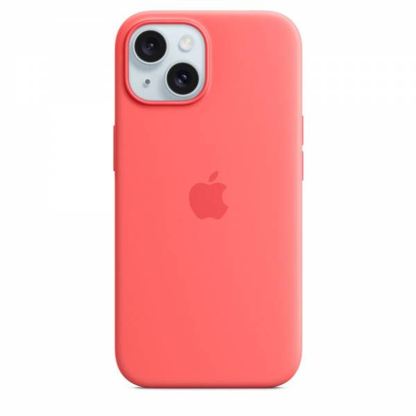 Apple Siliconenhoesje met MagSafe voor iPhone 15 - Guave