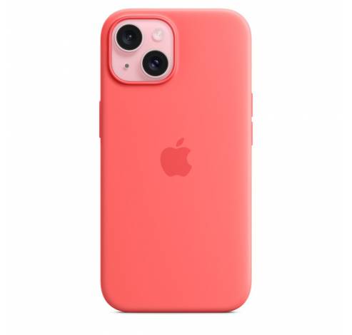 Coque en silicone avec MagSafe pour iPhone 15 - Goyave  Apple