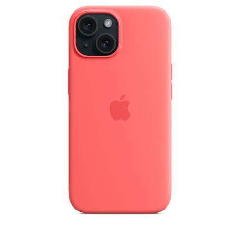 Coque en silicone avec MagSafe pour iPhone 15 - Goyave  Apple