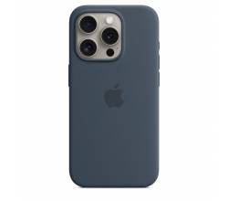 Siliconenhoesje met MagSafe voor iPhone 15 Pro - Stormblauw Apple