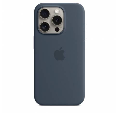 Coque en silicone avec MagSafe pour iPhone 15 Pro - Bleu Orage  Apple