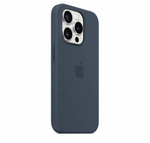 Siliconenhoesje met MagSafe voor iPhone 15 Pro - Stormblauw  Apple