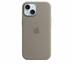 Siliconenhoesje met MagSafe voor iPhone 15 - Klei Apple
