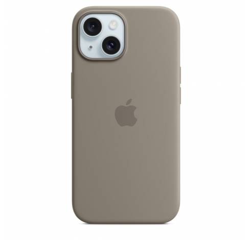 Coque en silicone avec MagSafe pour iPhone 15 - Argile  Apple