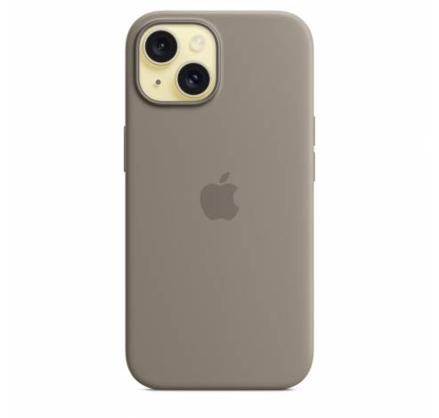 Coque en silicone avec MagSafe pour iPhone 15 - Argile  Apple