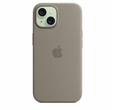 Siliconenhoesje met MagSafe voor iPhone 15 - Klei  Apple