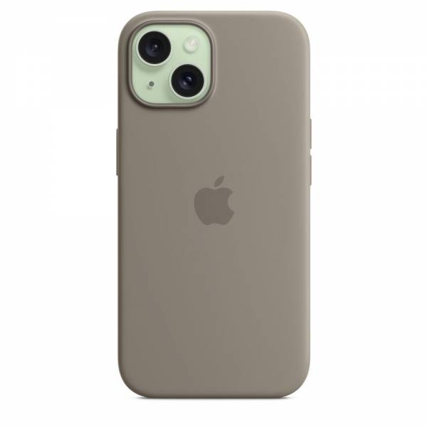 Apple Siliconenhoesje met MagSafe voor iPhone 15 - Klei