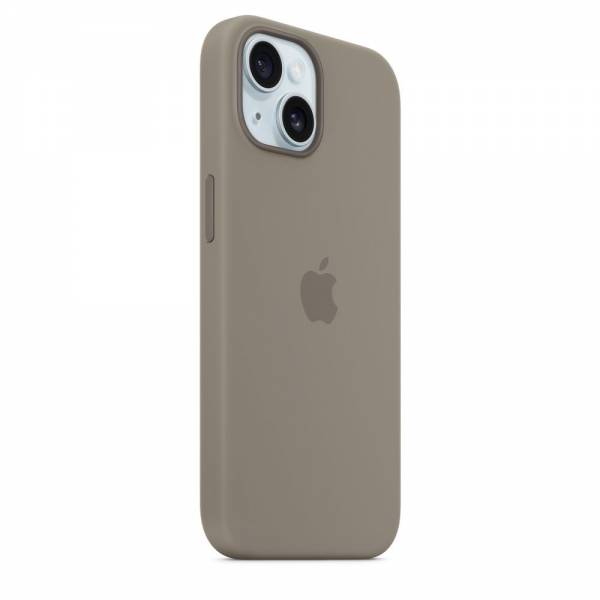 Siliconenhoesje met MagSafe voor iPhone 15 - Klei 