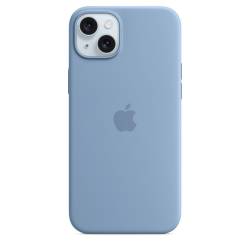 Coque en silicone avec MagSafe pour iPhone 15 Plus - Bleu Hiver Apple