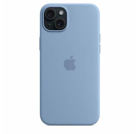 Coque en silicone avec MagSafe pour iPhone 15 Plus - Bleu Hiver  Apple