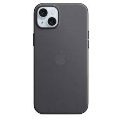 Coque FineWoven avec MagSafe pour iPhone 15 Plus - Noir Apple