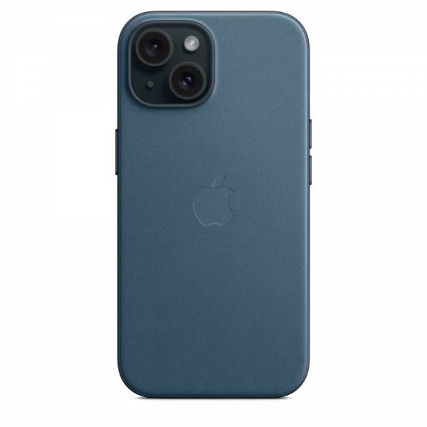 FineWoven hoesje met MagSafe voor iPhone 15 - Oceaanblauw 