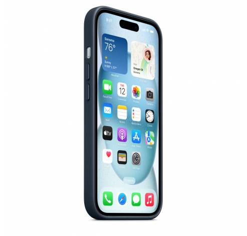 FineWoven hoesje met MagSafe voor iPhone 15 - Oceaanblauw  Apple
