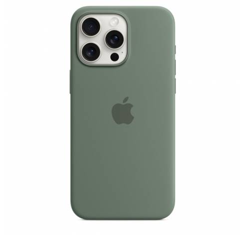 Coque en silicone avec MagSafe pour iPhone 15 Pro Max - Cyprès  Apple