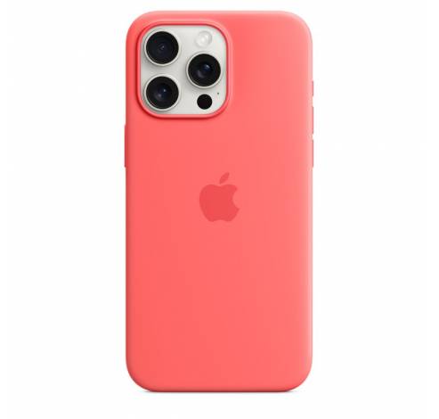 Coque en silicone avec MagSafe pour iPhone 15 Pro Max - Goyave  Apple