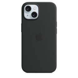 Coque en silicone avec MagSafe pour iPhone 15 - Noir Apple