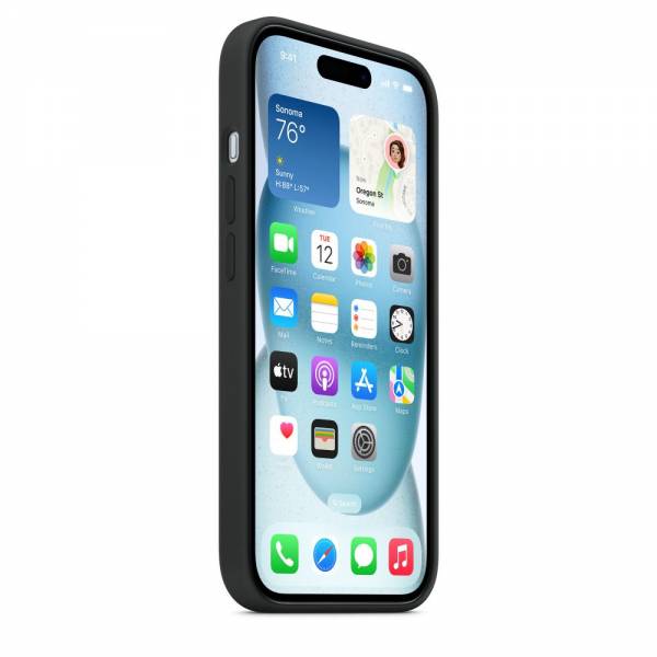 Apple Siliconenhoesje met MagSafe voor iPhone 15 - Zwart