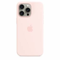 Coque en silicone avec MagSafe pour iPhone 15 Pro Max - Rose Clair Apple