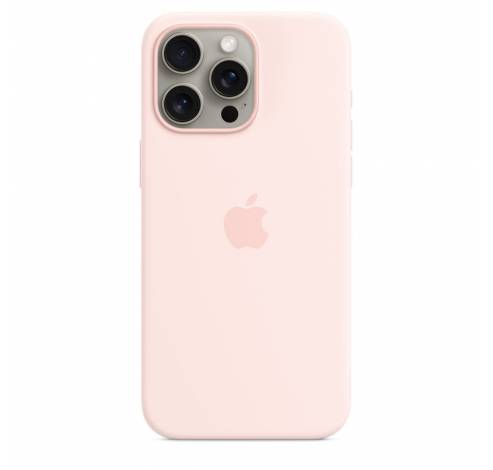 Coque en silicone avec MagSafe pour iPhone 15 Pro Max - Rose Clair  Apple