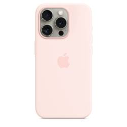 Coque en silicone avec MagSafe pour iPhone 15 Pro - Rose Clair Apple