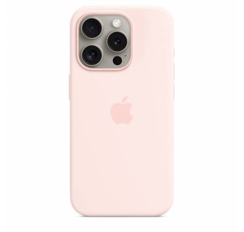 Coque en silicone avec MagSafe pour iPhone 15 Pro - Rose Clair  Apple