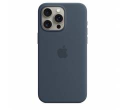 Siliconenhoesje met MagSafe voor iPhone 15 Pro Max - Stormblauw Apple