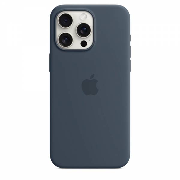 Apple Siliconenhoesje met MagSafe voor iPhone 15 Pro Max - Stormblauw