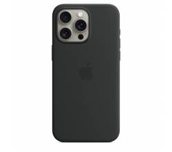 Siliconenhoesje met MagSafe voor iPhone 15 Pro Max - Zwart Apple