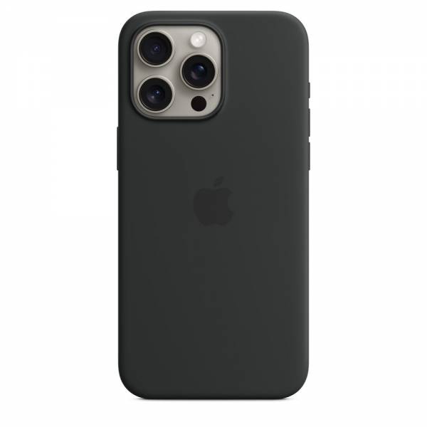 Apple Siliconenhoesje met MagSafe voor iPhone 15 Pro Max - Zwart