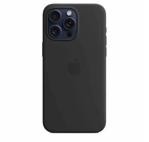 Coque en silicone avec MagSafe pour iPhone 15 Pro Max - Noir  Apple