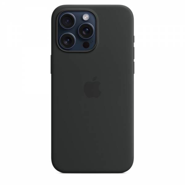 Apple Siliconenhoesje met MagSafe voor iPhone 15 Pro Max - Zwart