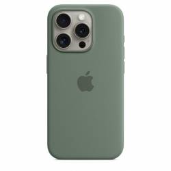 Coque en silicone avec MagSafe pour iPhone 15 Pro - Cyprès Apple