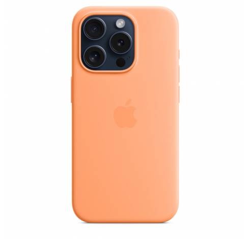 Coque en silicone avec MagSafe pour iPhone 15 Pro - Sorbet à l’orange  Apple