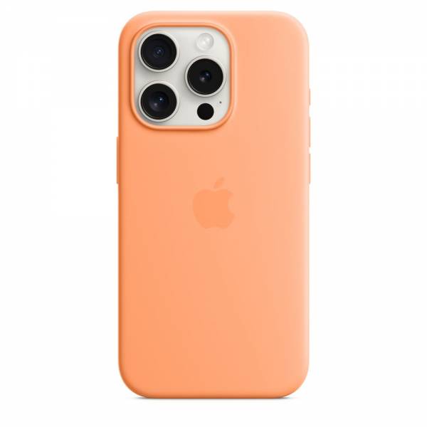 Apple Siliconenhoesje met MagSafe voor iPhone 15 Pro - Frisoranje