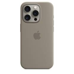 Coque en silicone avec MagSafe pour iPhone 15 Pro - Argile Apple