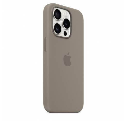 Coque en silicone avec MagSafe pour iPhone 15 Pro - Argile  Apple