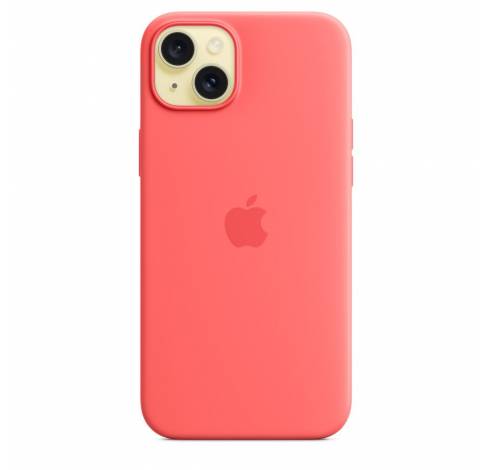 Coque en silicone avec MagSafe pour iPhone 15 Plus - Goyave  Apple