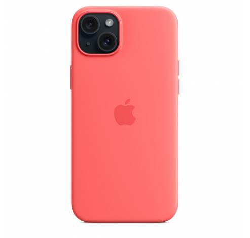 Coque en silicone avec MagSafe pour iPhone 15 Plus - Goyave  Apple