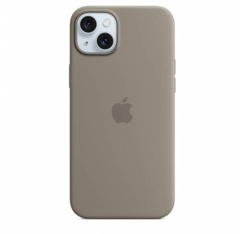 Coque en silicone avec MagSafe pour iPhone 15 Plus - Argile  Apple