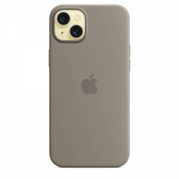Siliconenhoesje met MagSafe voor iPhone 15 Plus - Klei 