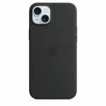 Coque en silicone avec MagSafe pour iPhone 15 Plus - Noir 