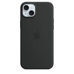 Coque en silicone avec MagSafe pour iPhone 15 Plus - Noir Apple