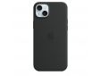 Coque en silicone avec MagSafe pour iPhone 15 Plus - Noir