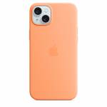 Coque en silicone avec MagSafe pour iPhone 15 Plus - Sorbet à l’orange 