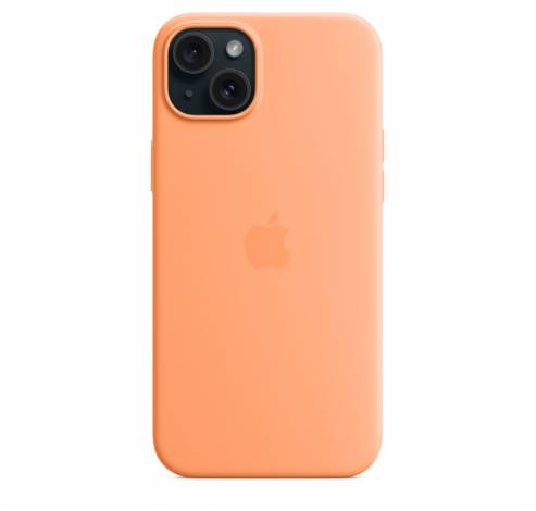 Coque en silicone avec MagSafe pour iPhone 15 Plus - Sorbet à l’orange  Apple