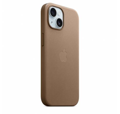 FineWoven hoesje met MagSafe voor iPhone 15 - Taupe  Apple