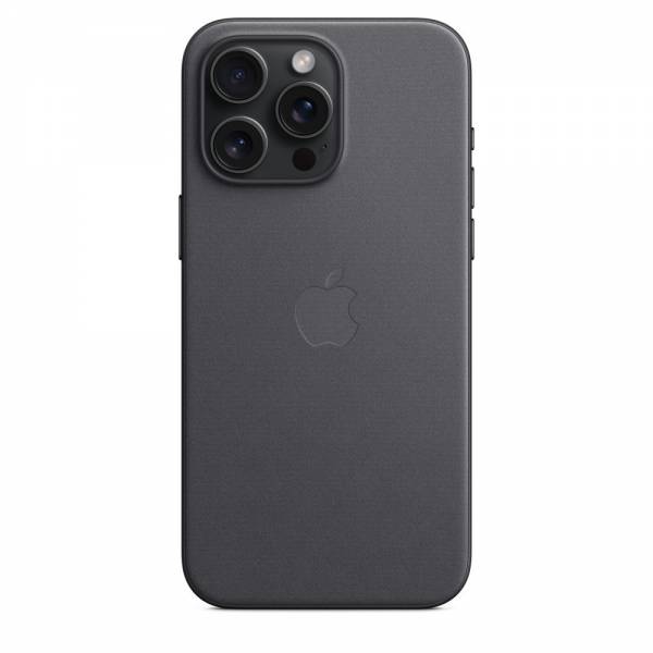 Apple FineWoven hoesje met MagSafe voor iPhone 15 Pro Max - Zwart