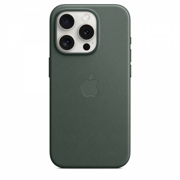 Apple FineWoven hoesje met MagSafe voor iPhone 15 Pro - Evergreen